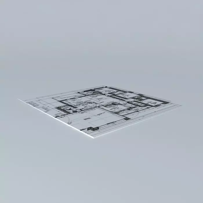 Architectural blueprint Free 3D model_0