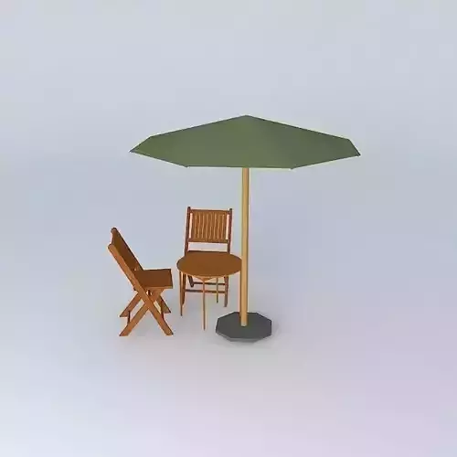 Outdoor table set Free 3D model