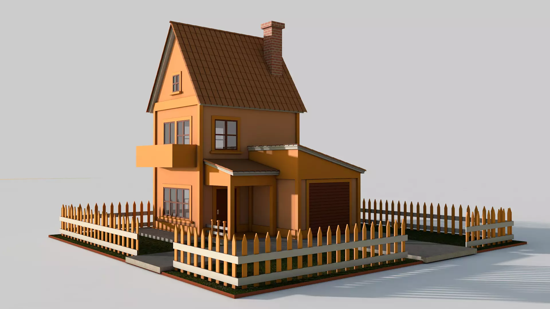 Cartoon House 3D model