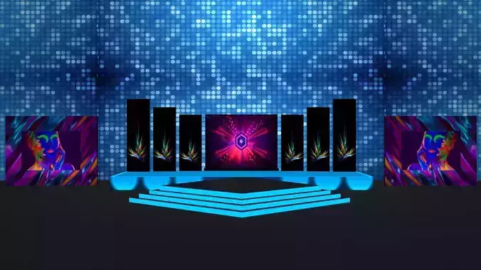 Event Stage Low-poly 3D model