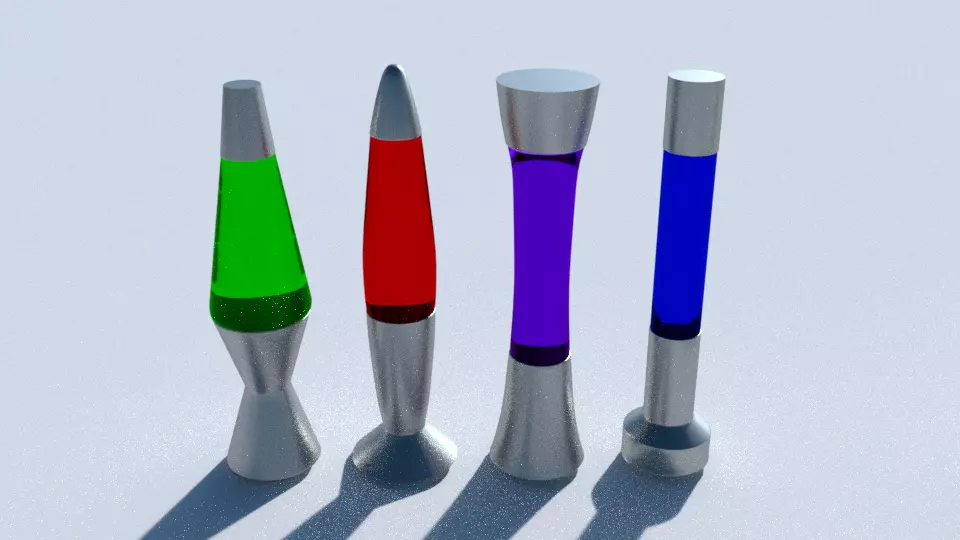 Lava Lamps Low-poly 3D model_0