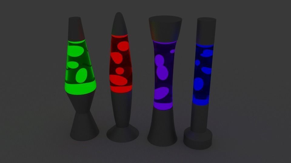 Lava Lamps Low-poly 3D model_8