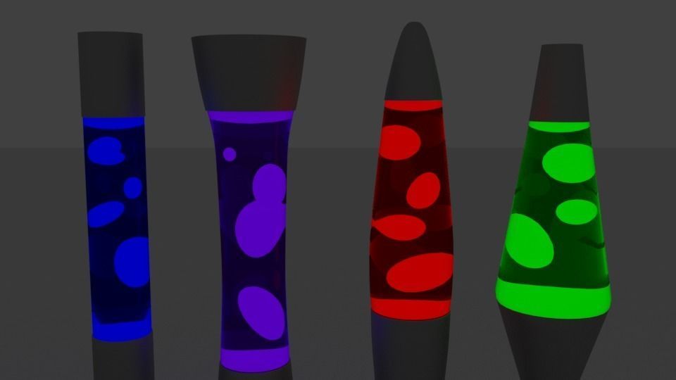 Lava Lamps Low-poly 3D model_9