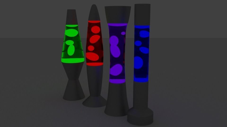 Lava Lamps Low-poly 3D model_12