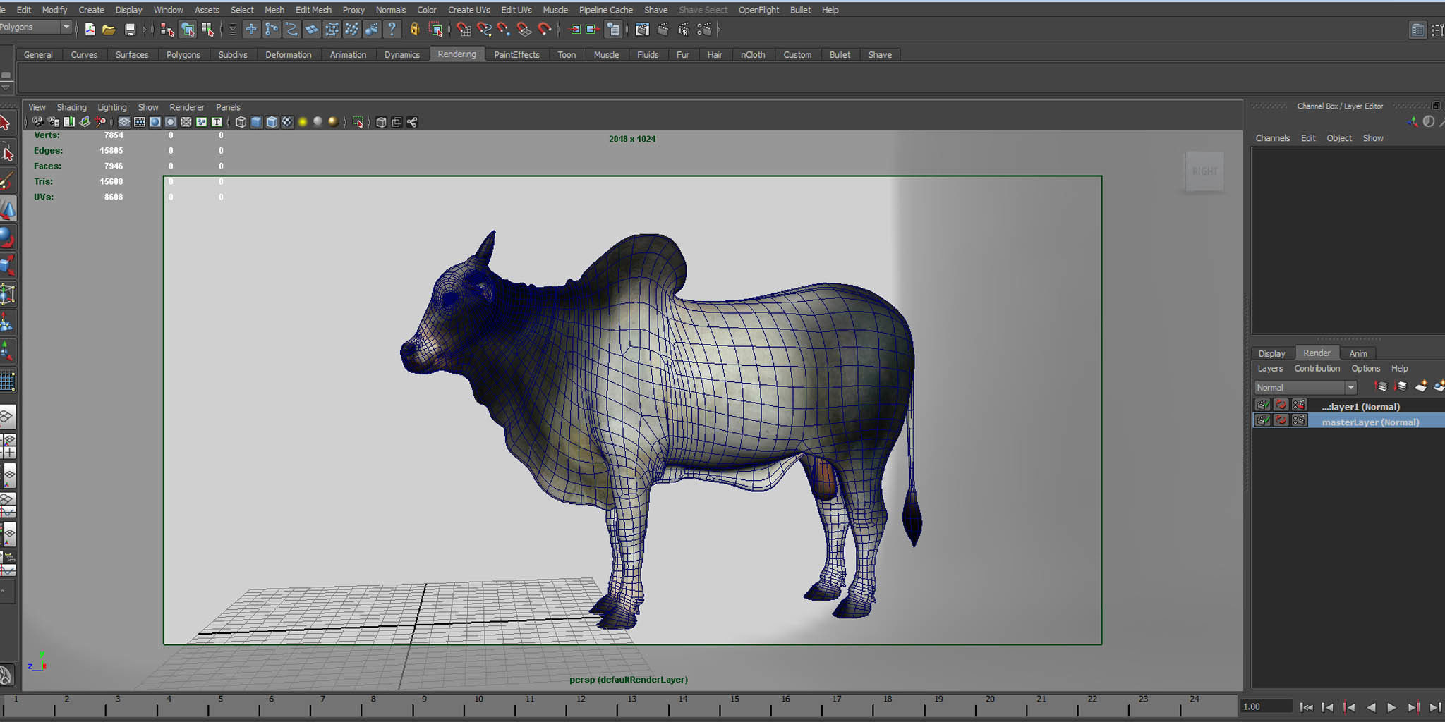 bull 3d model 3D model_2