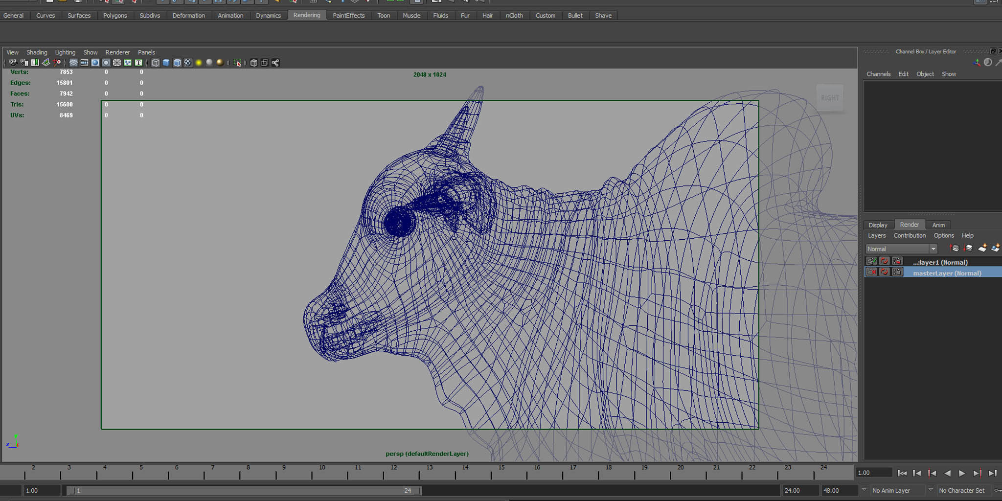 bull 3d model 3D model_4