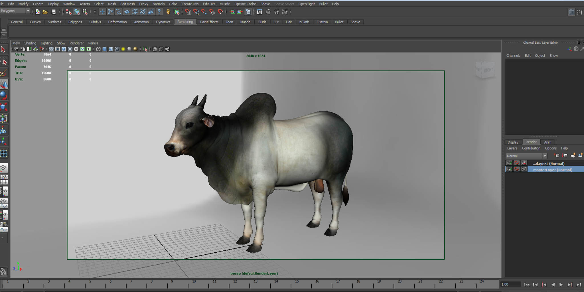 bull 3d model 3D model_3