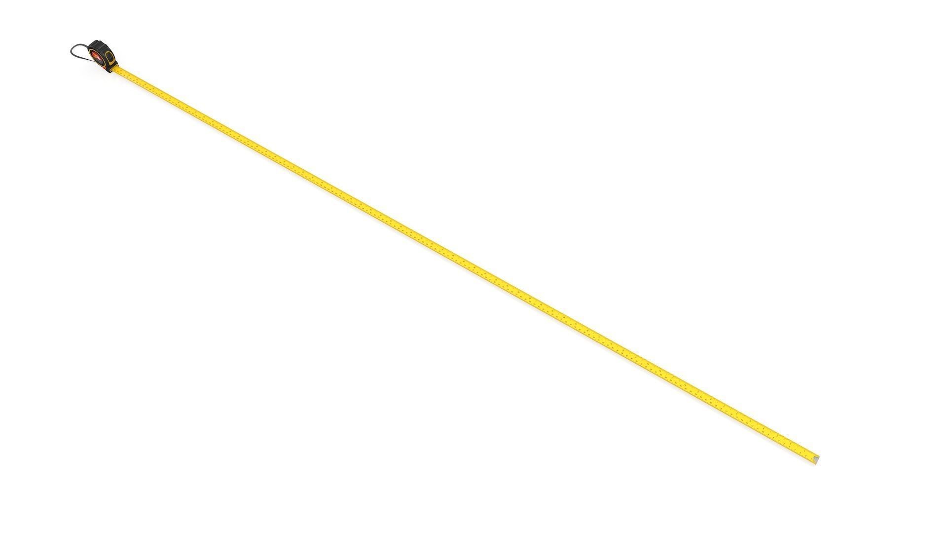 Realistic Tape Measure Animated Meter and Inch 3D model_11