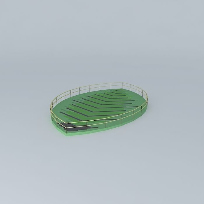 LEAF BASE WITH RAILING Free 3D model_1
