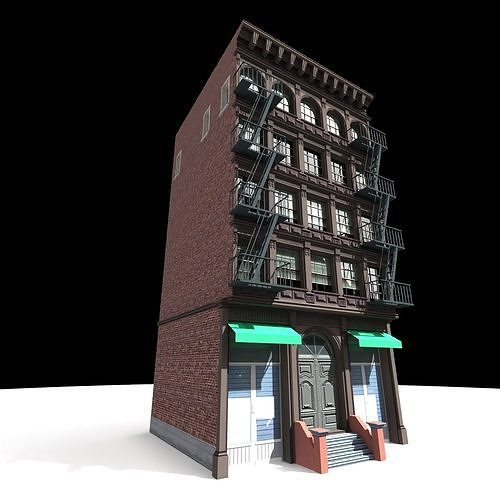 Nyc Building 12 type 1 Low-poly 3D model