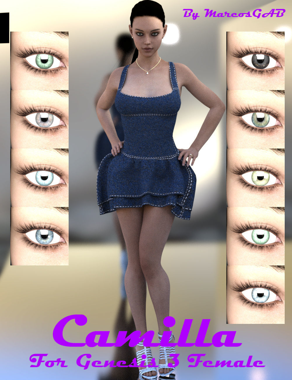 Camilla For Genesis 3 Female 3D model_8