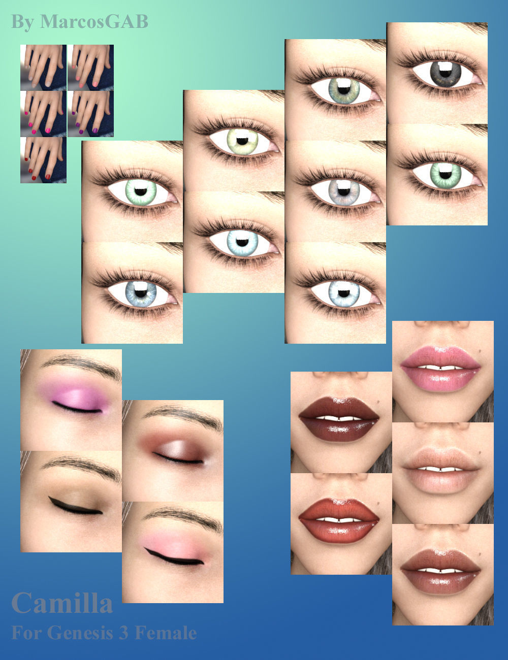 Camilla For Genesis 3 Female 3D model_7