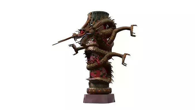 Chinese Dragon Column