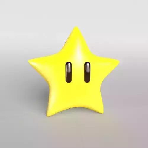 Mario Star v1 001 Free low-poly 3D model