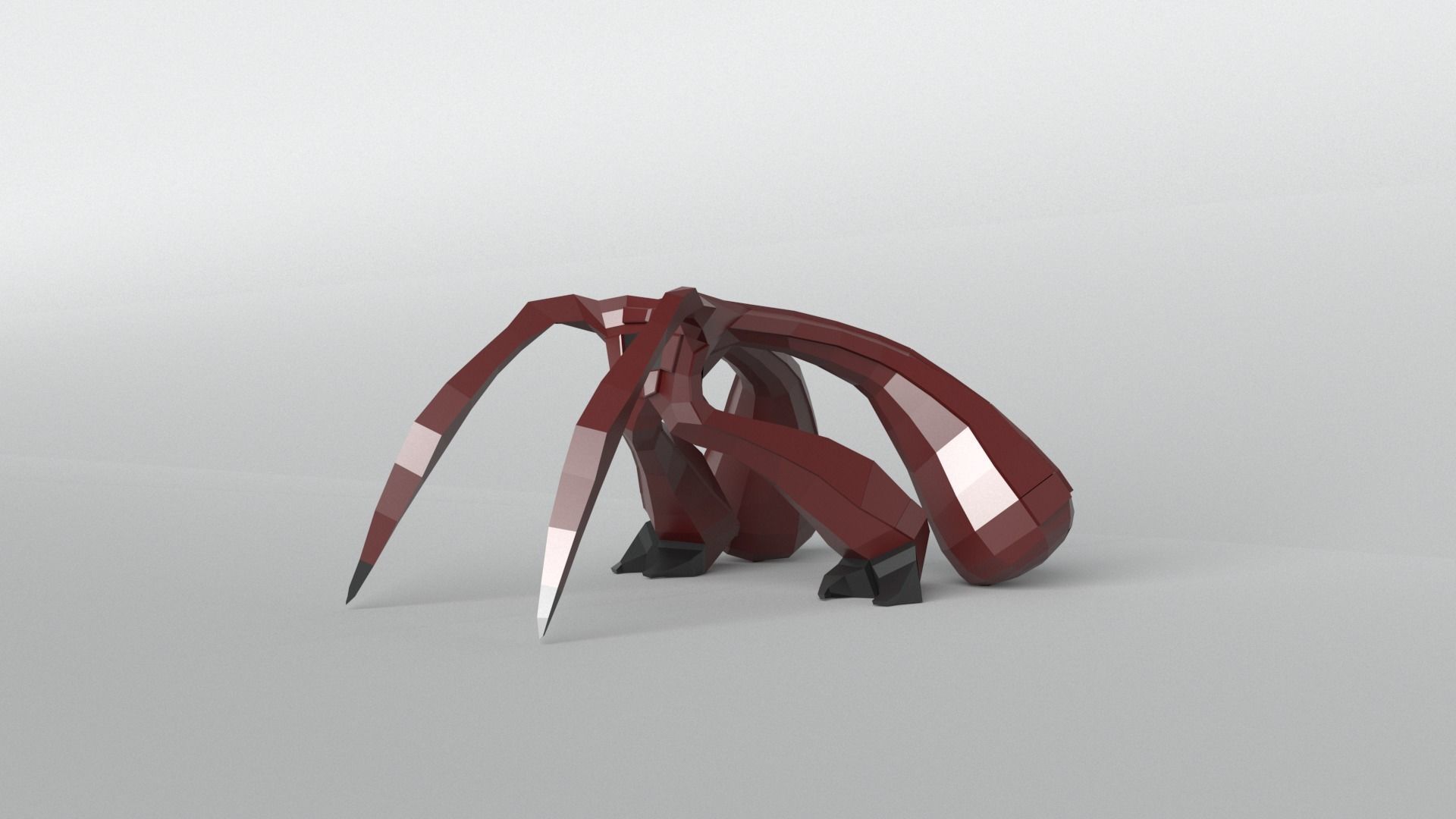Aliens v1 002 Low-poly 3D model_3