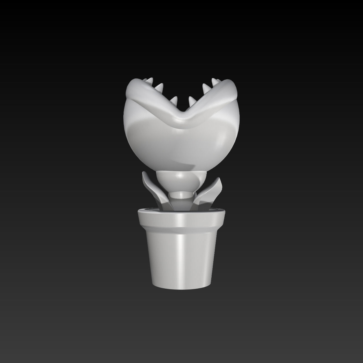 Super Mario Eating Flower 3D Print Ready Model 3D print model_11