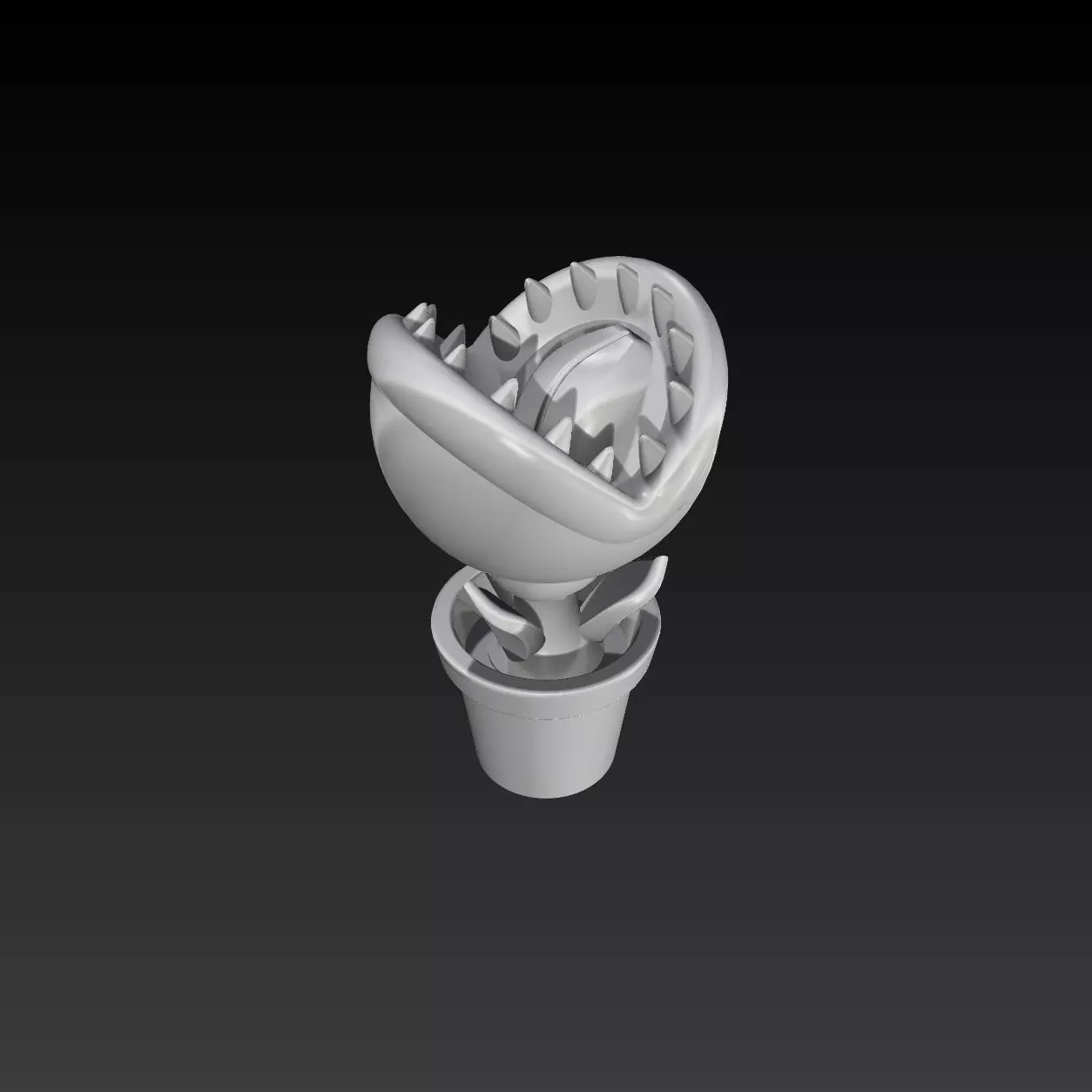 Super Mario Eating Flower 3D Print Ready Model 3D print model_0