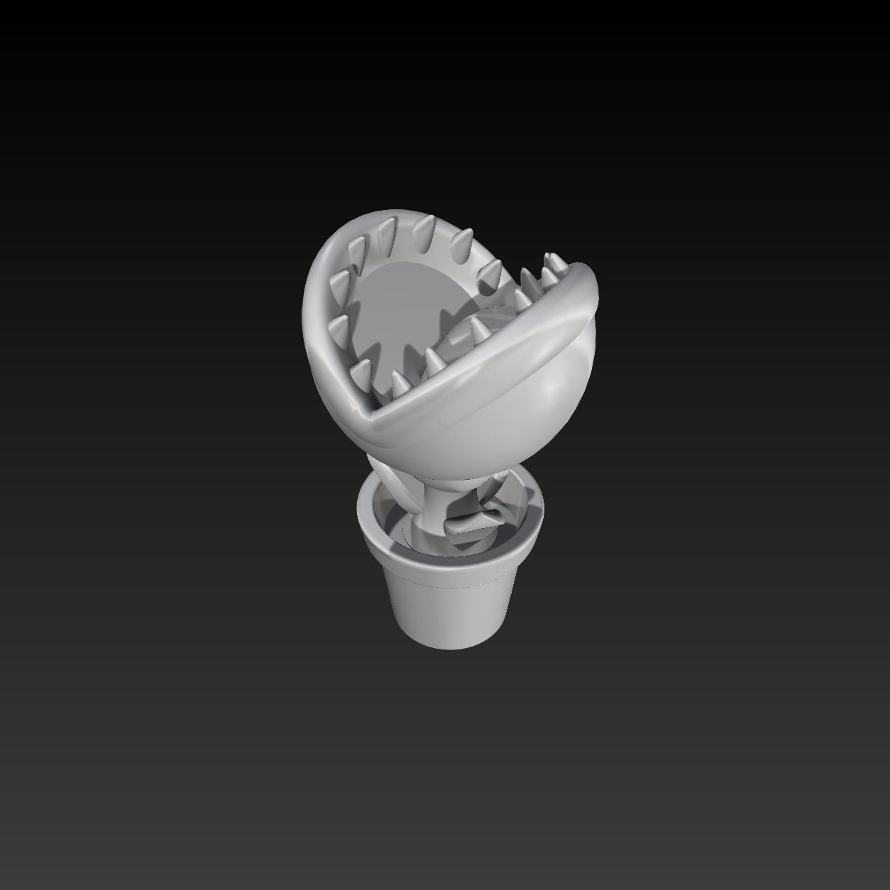 Super Mario Eating Flower 3D Print Ready Model 3D print model_10