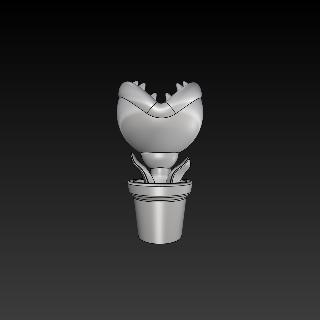 Super Mario Eating Flower 3D Print Ready Model 3D print model_3