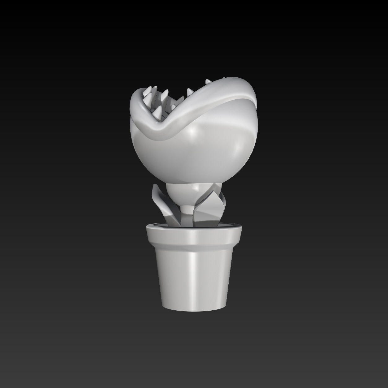 Super Mario Eating Flower 3D Print Ready Model 3D print model_15