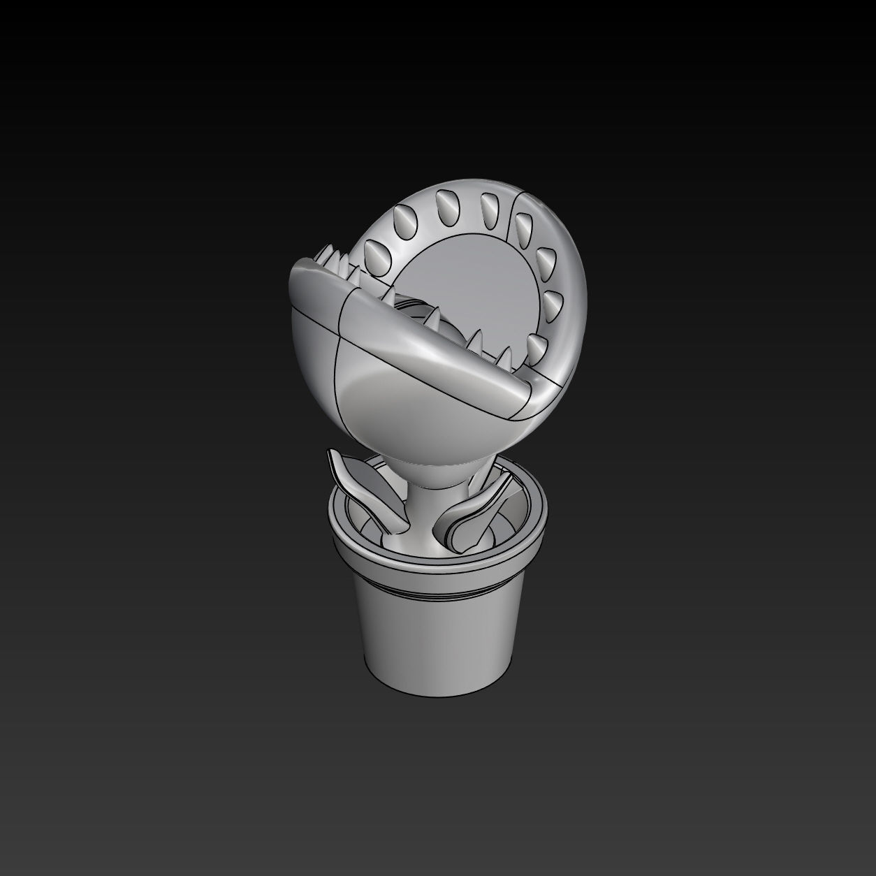 Super Mario Eating Flower 3D Print Ready Model 3D print model_22