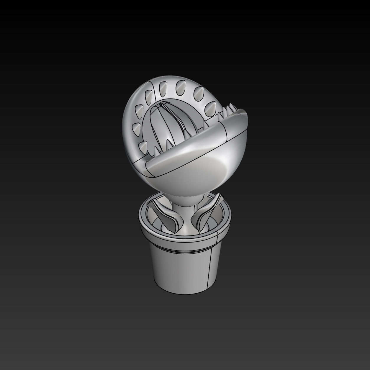 Super Mario Eating Flower 3D Print Ready Model 3D print model_21