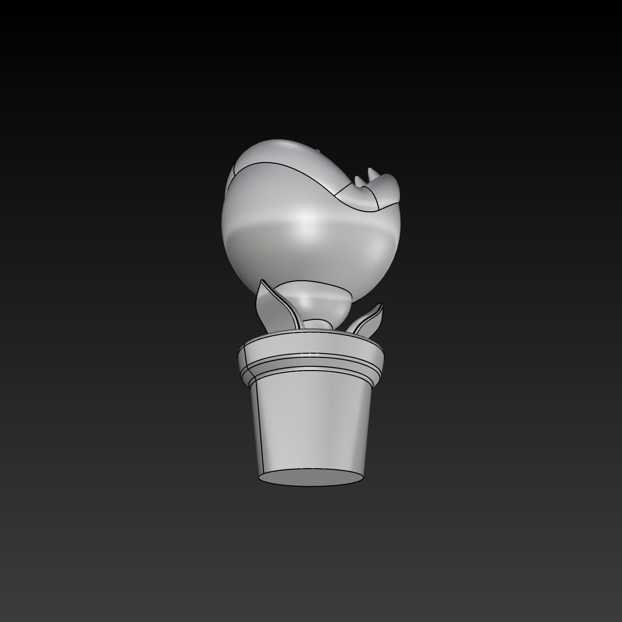 Super Mario Eating Flower 3D Print Ready Model 3D print model_9