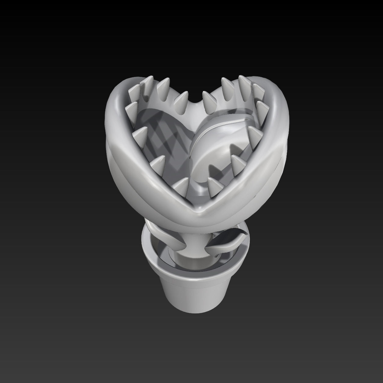 Super Mario Eating Flower 3D Print Ready Model 3D print model_12