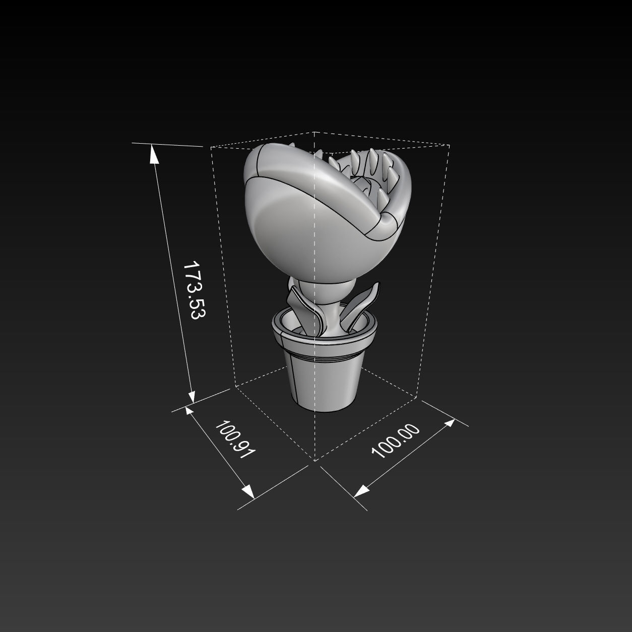 Super Mario Eating Flower 3D Print Ready Model 3D print model_1