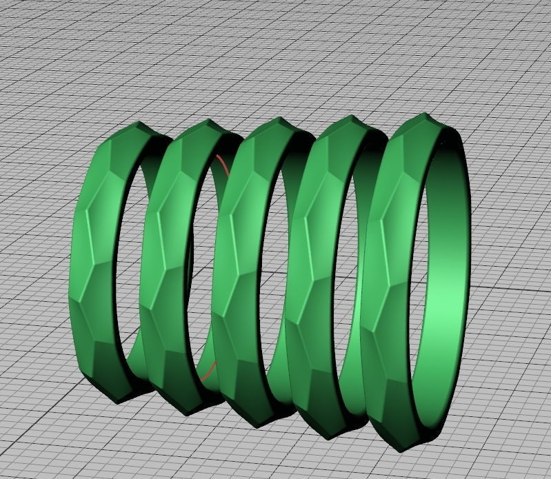 Hammered Wedding band ring 3mm wide 3dmodel 3D print model_15