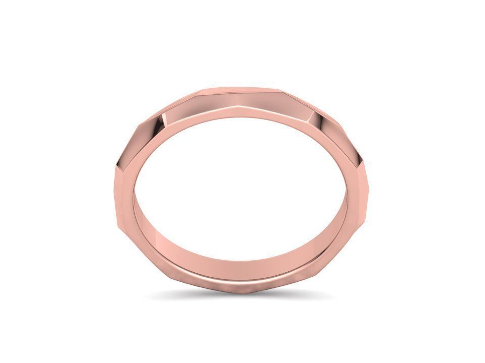 Hammered Wedding band ring 3mm wide 3dmodel 3D print model_27