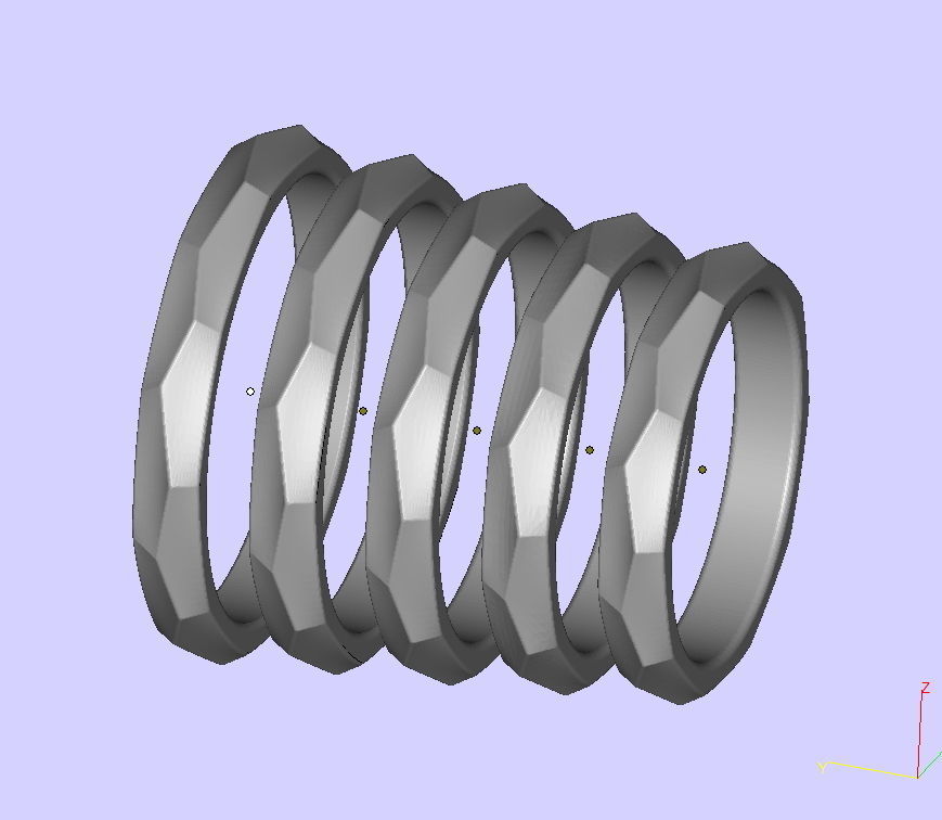 Hammered Wedding band ring 3mm wide 3dmodel 3D print model_16