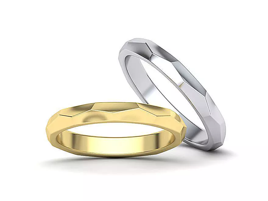 Hammered Wedding band ring 3mm wide 3dmodel 3D print model_0