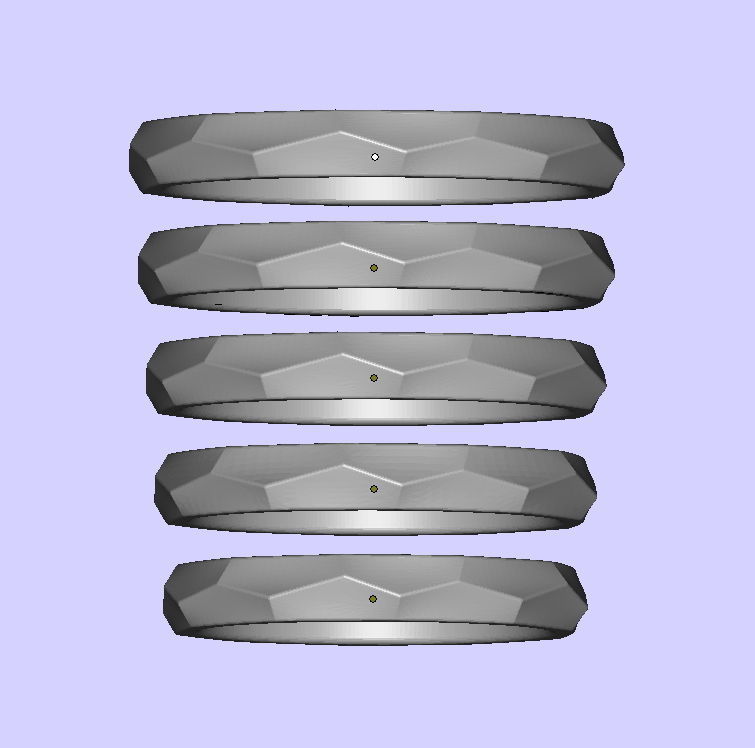 Hammered Wedding band ring 3mm wide 3dmodel 3D print model_19