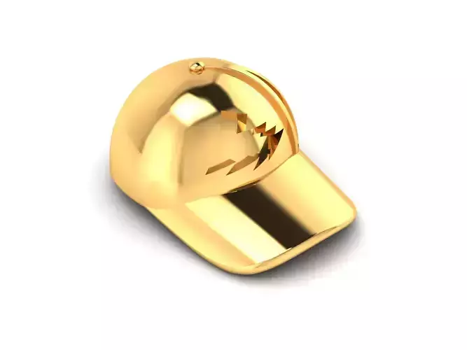 Cap 3dm render detail gold baseball