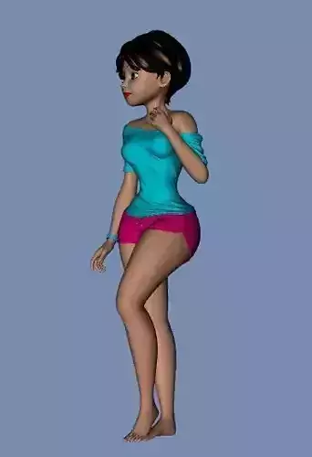 Cartoon character Sarah rigged Discount Price 3D model