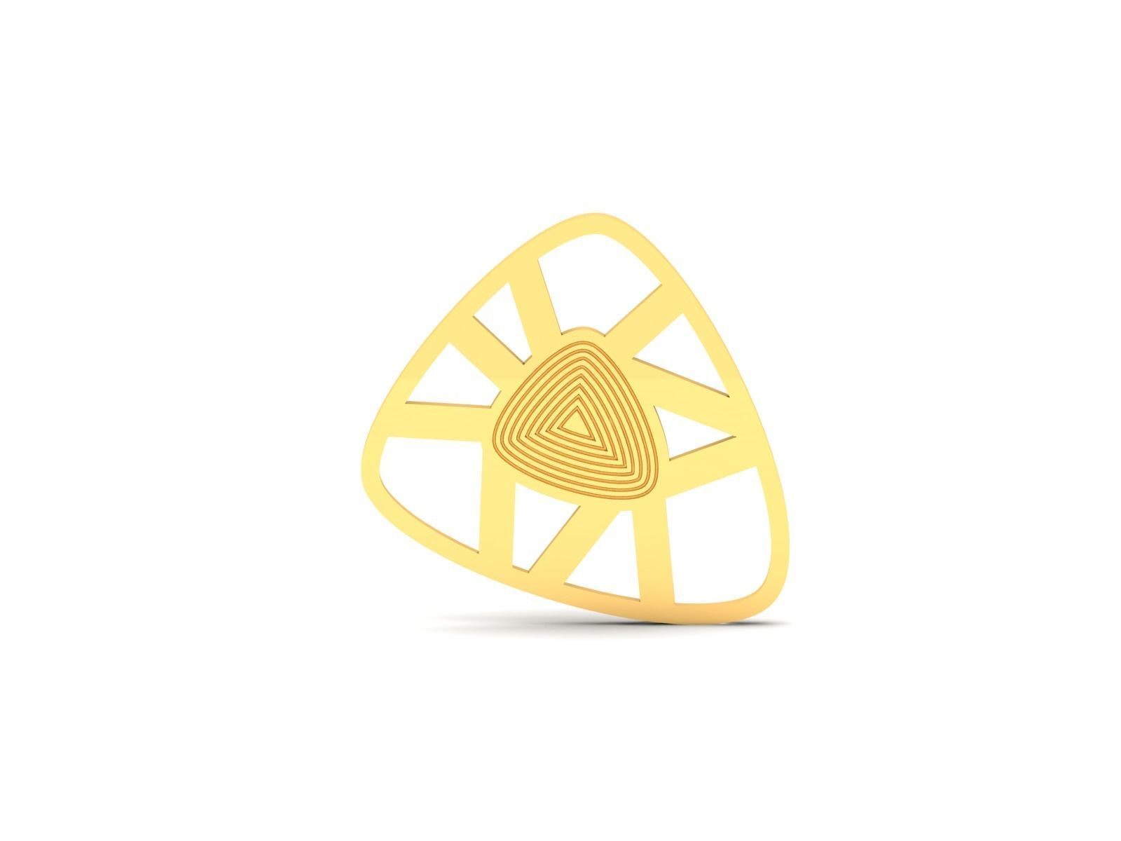 Triangle Pendant 3dm render detail 3D print model_3