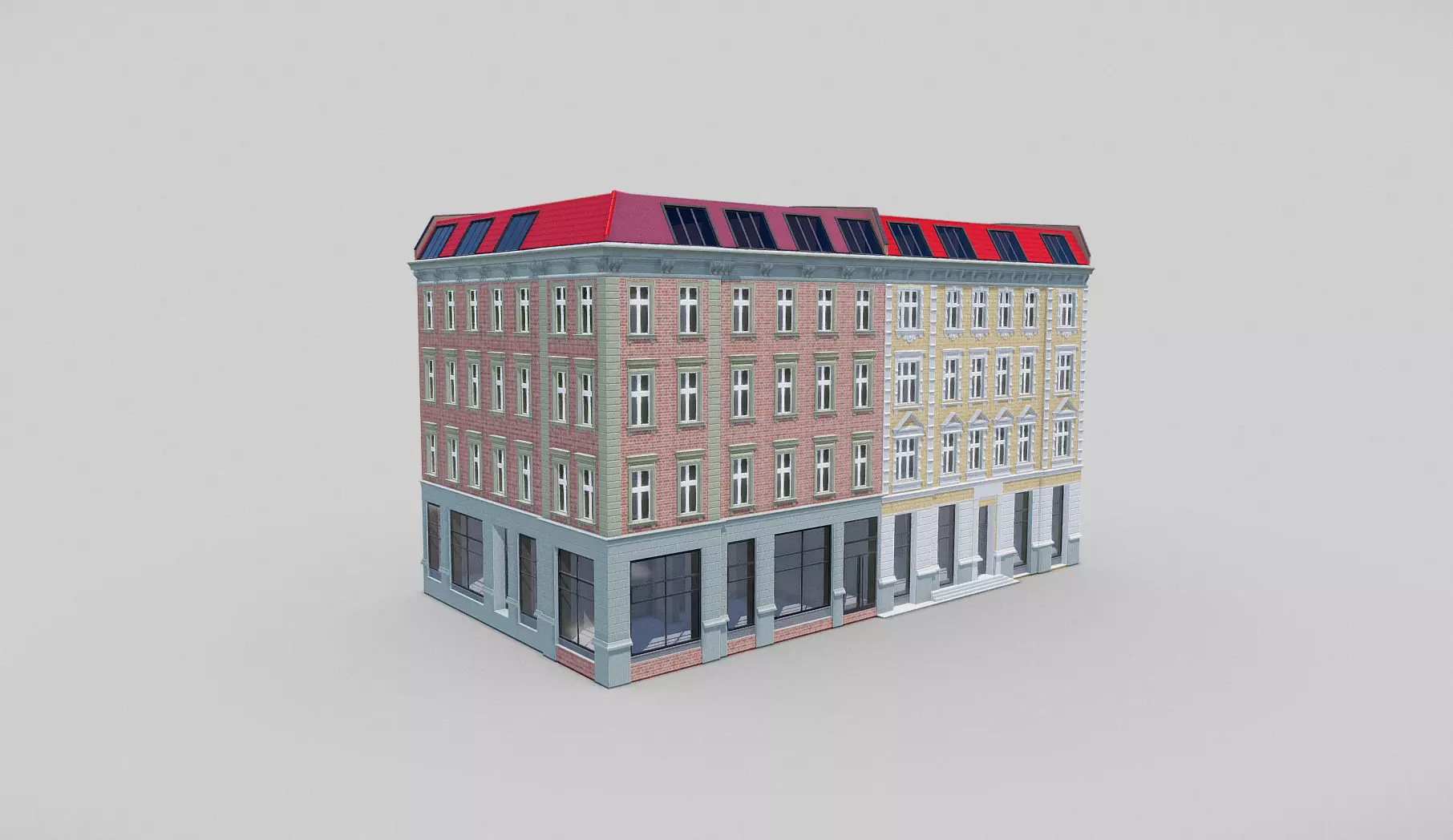 Old Town Tenement house 3D model_0