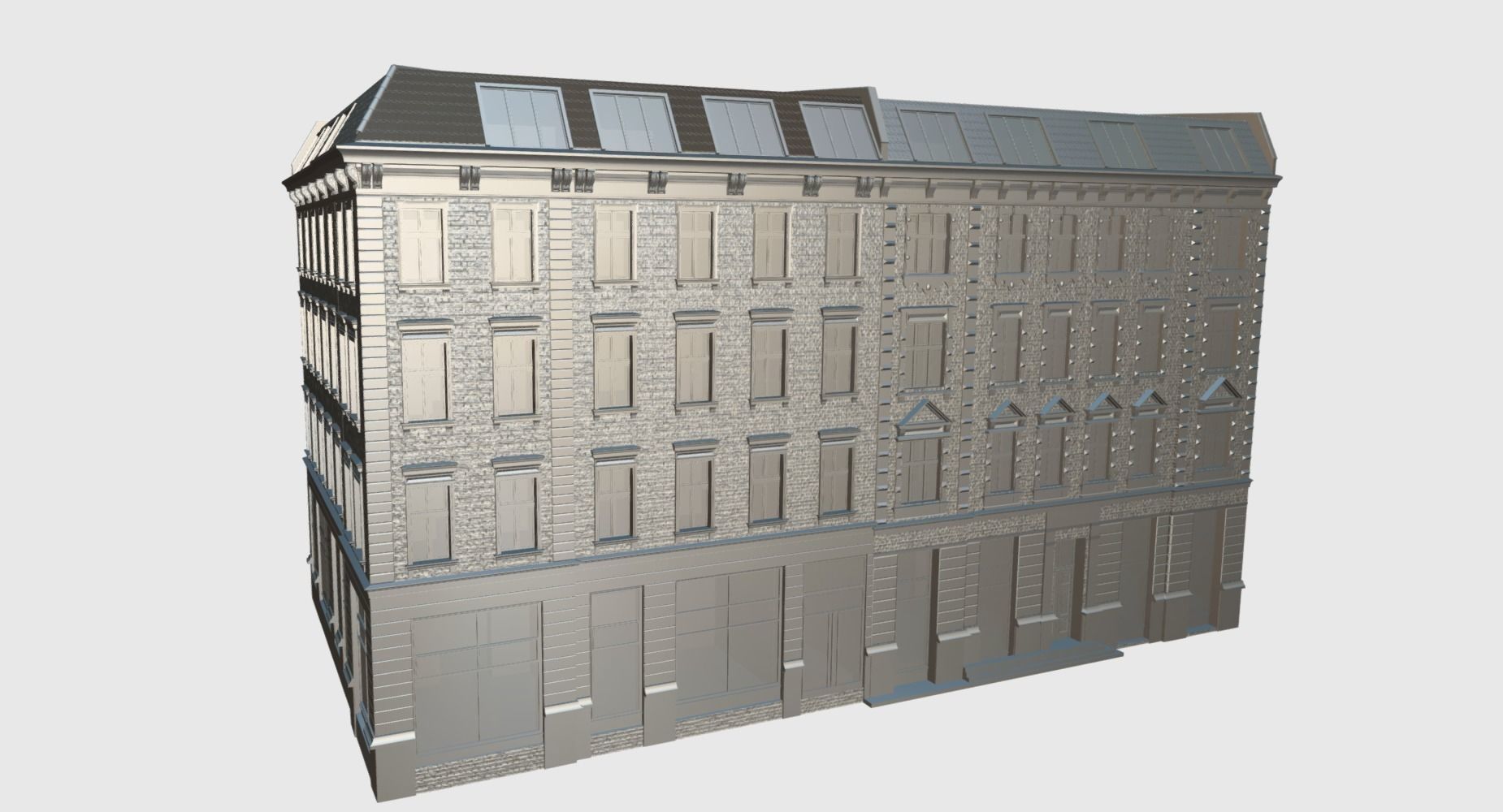 Old Town Tenement house 3D model_3