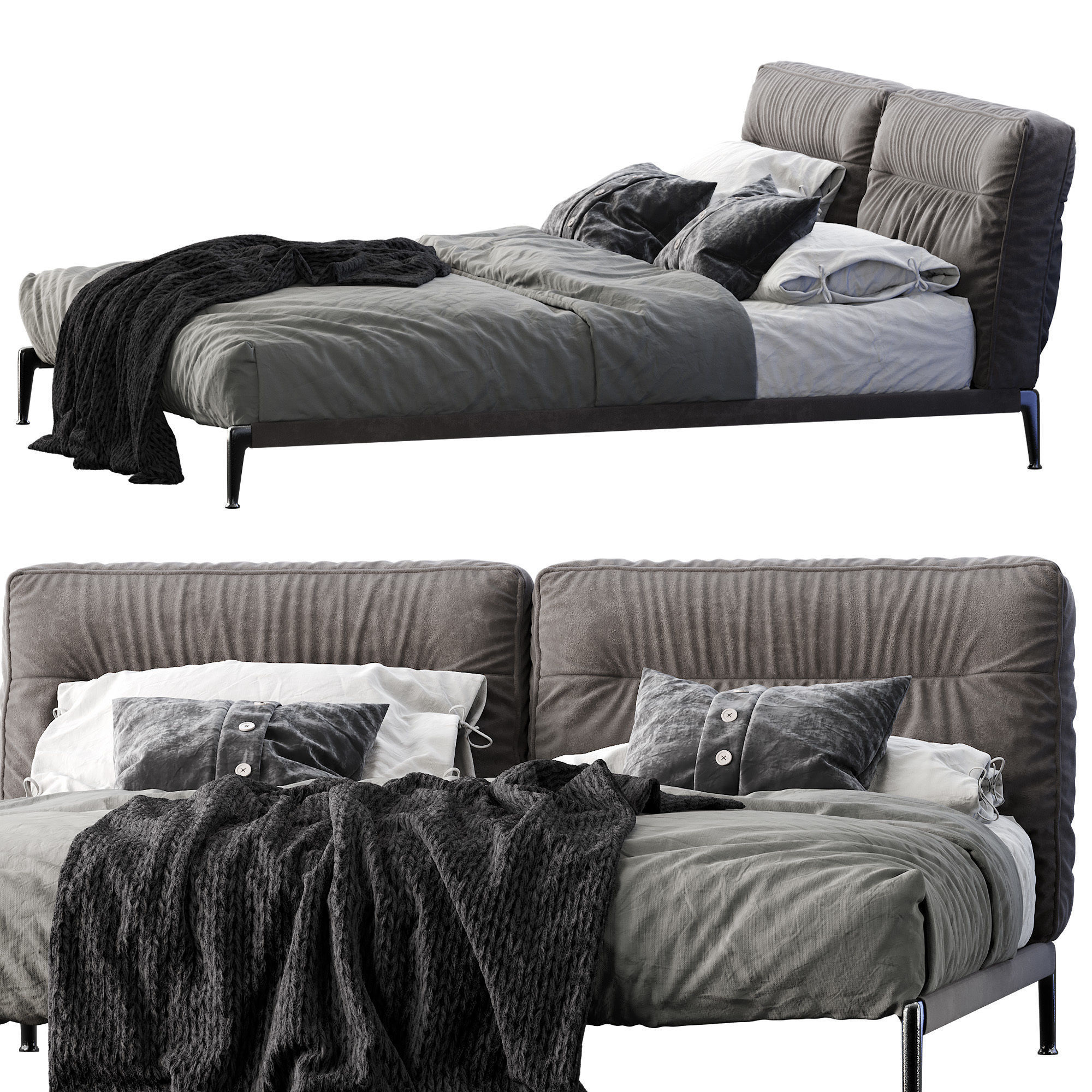 Flexform Bed Adda 3D model_3