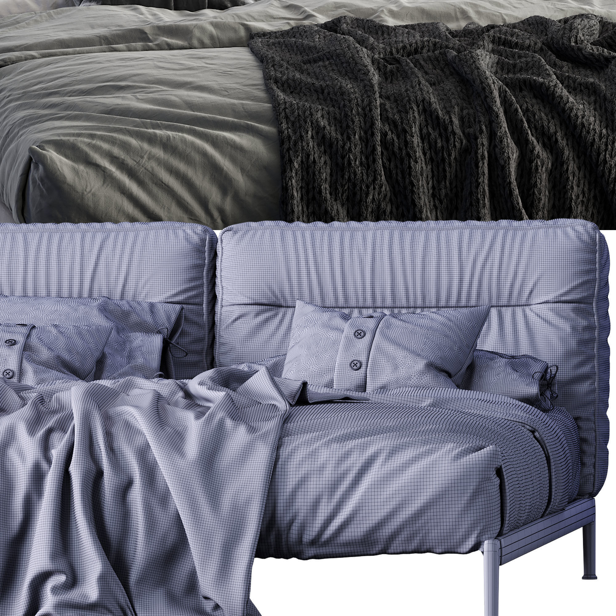 Flexform Bed Adda 3D model_1