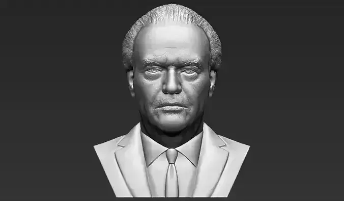 Jack Nicholson bust 3D printing ready stl obj formats 3D print model