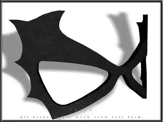 BAT MASK 03 Low-poly 3D model