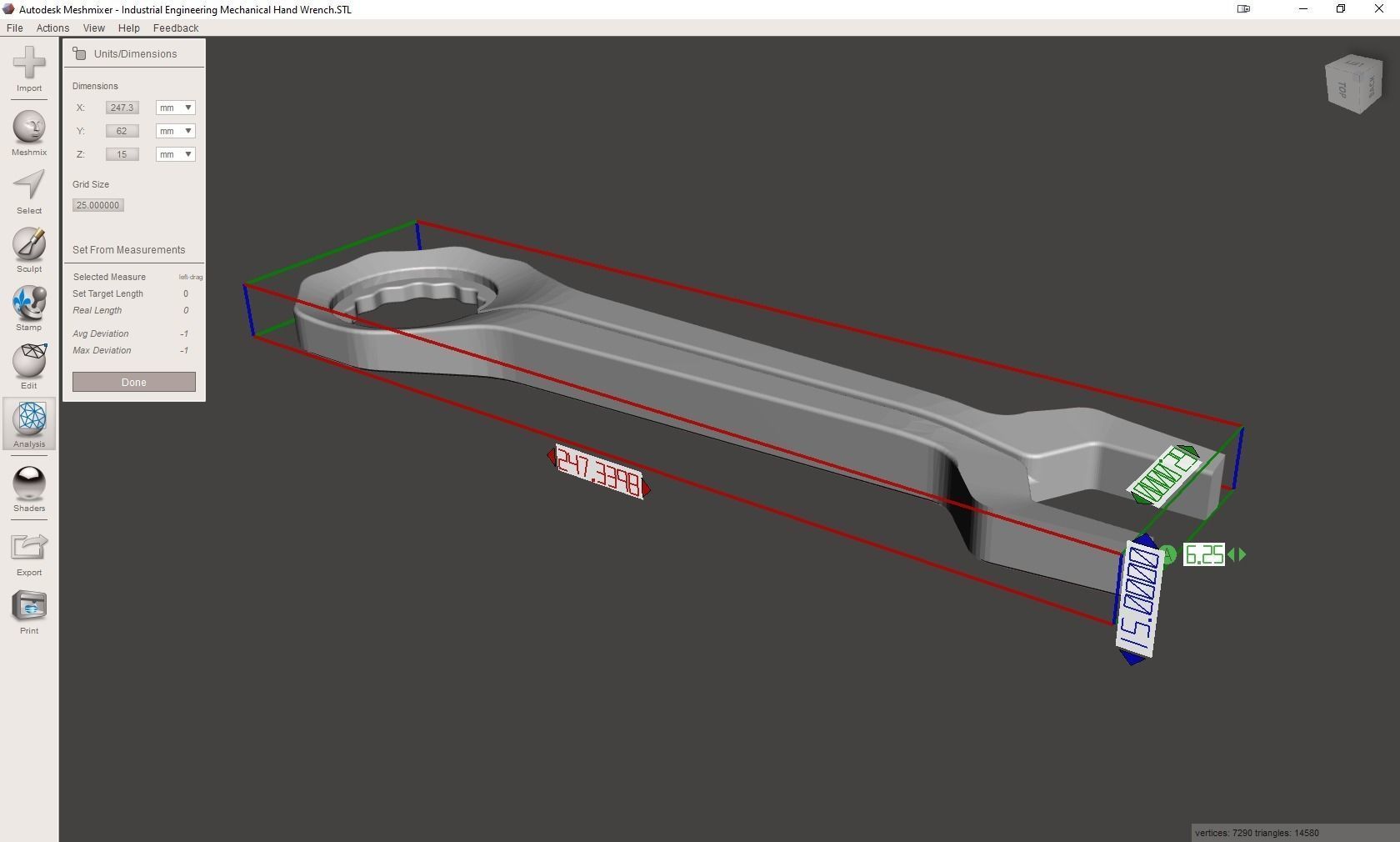 Mechanical Hand Wrench 3D print model_4