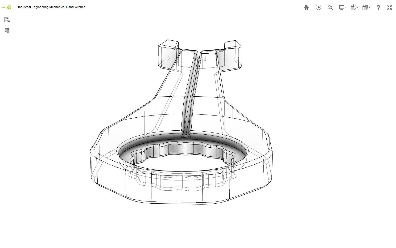 Mechanical Hand Wrench 3D print model_32