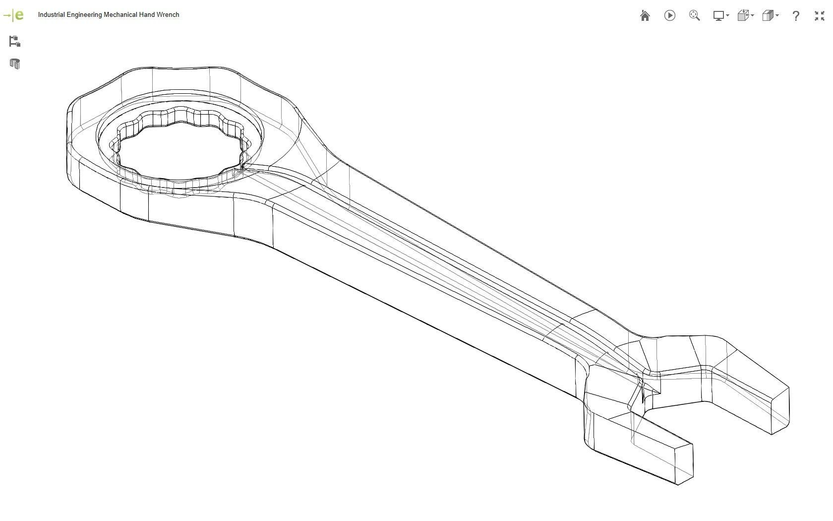 Mechanical Hand Wrench 3D print model_10