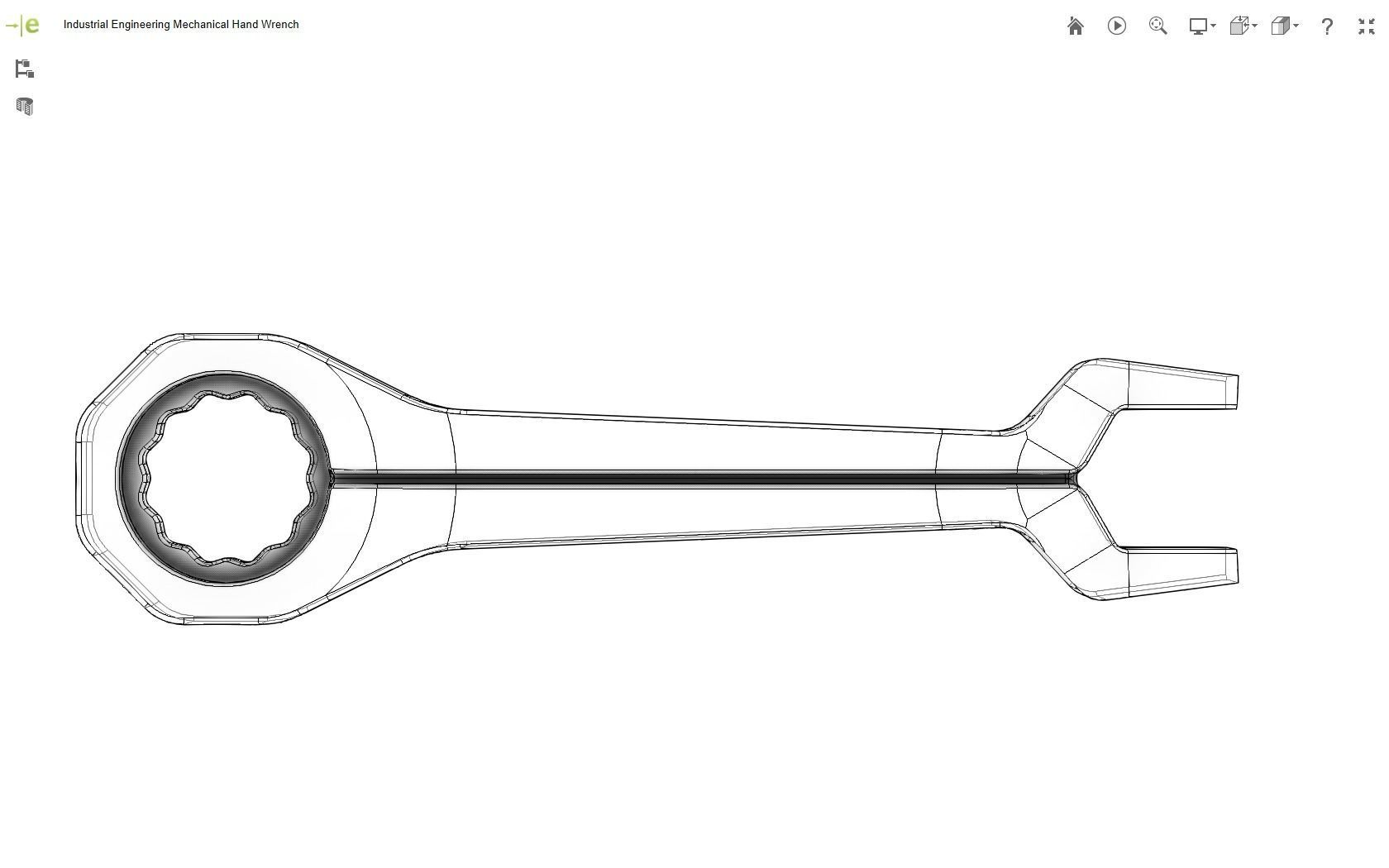 Mechanical Hand Wrench 3D print model_15