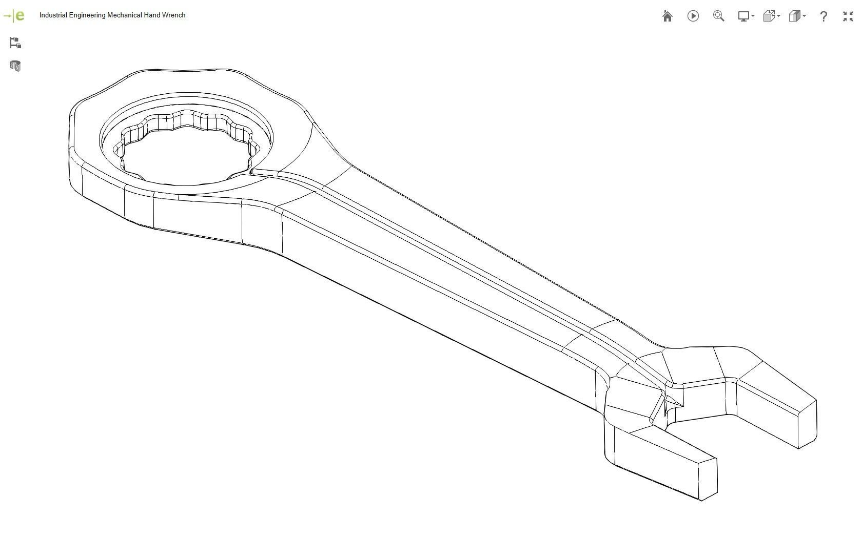 Mechanical Hand Wrench 3D print model_9