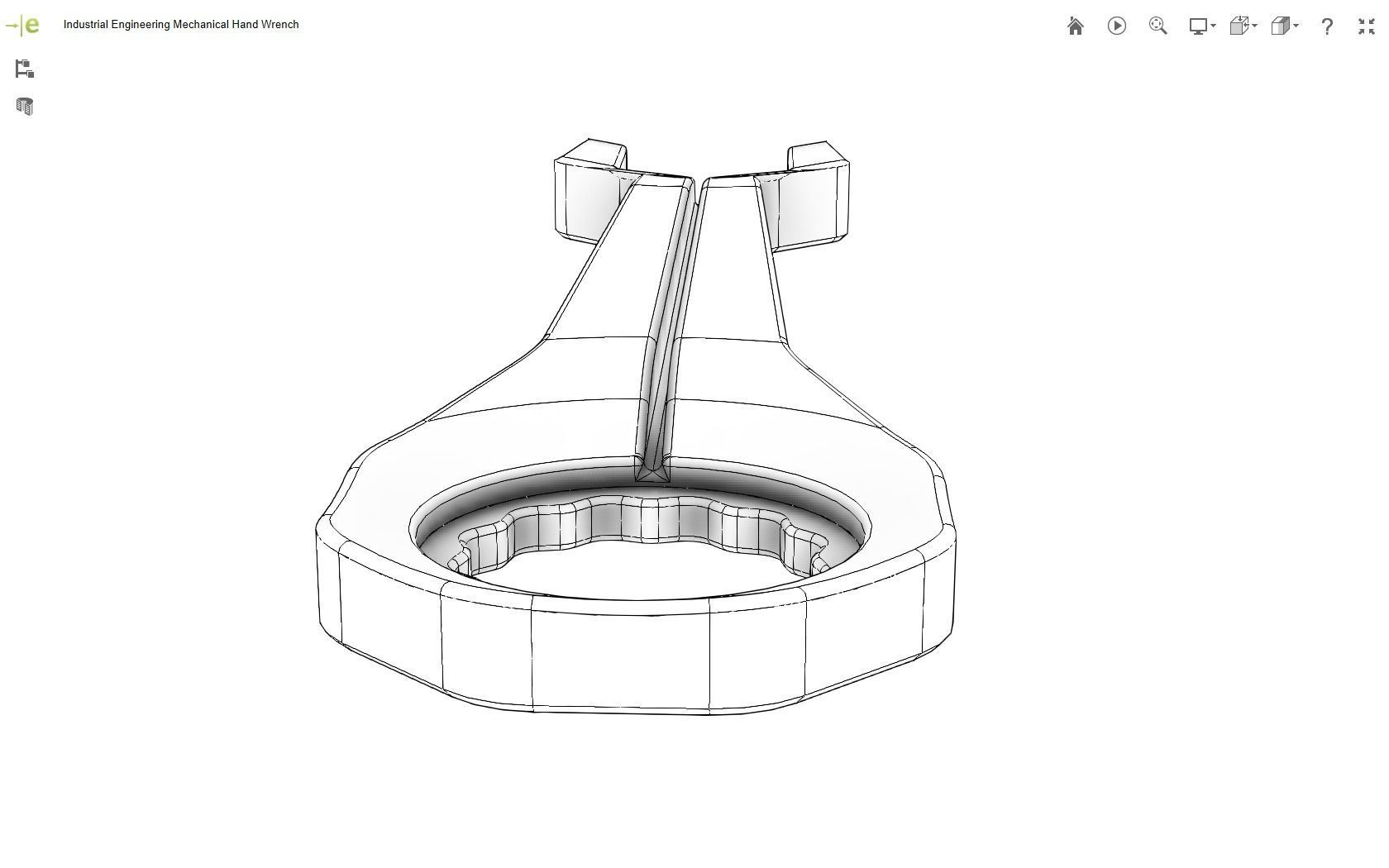 Mechanical Hand Wrench 3D print model_31