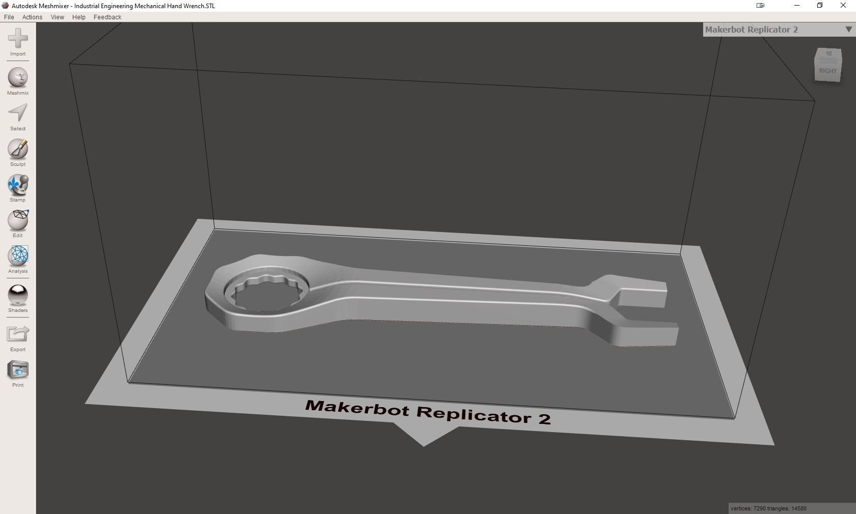Mechanical Hand Wrench 3D print model_41